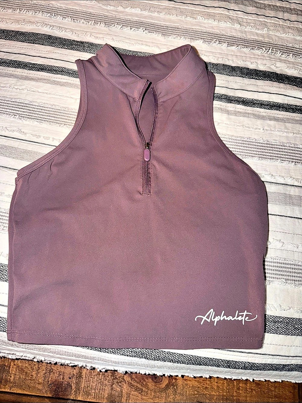 Alphalete Pulse Zip Tank Women's Athletic Purple Like New